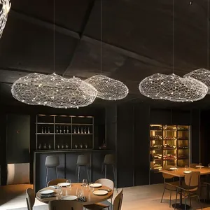 Plafonnier suspendu en métal avec ampoule Led, design moderne, luminaire décoratif d'intérieur, idéal pour un Restaurant