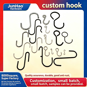 Custom Manufacturers Galvanized Hanging S Shape <strong>Hooks</strong> Stainless Steel Black Metal Wire J <strong>Hook</strong> - Product Image 5
