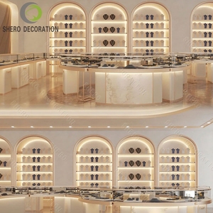 Vitrine de présentation de bijoux en or de luxe personnalisée avec éclairage LED, mobilier de magasin pour centre commercial - Product Image 4