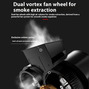 Hotte aspirante extractible Cuxw 160 J05, 18m min, en acier inoxydable et verre trempé, bouton mécanique, montage supérieur pour cuisine - Product Image 3