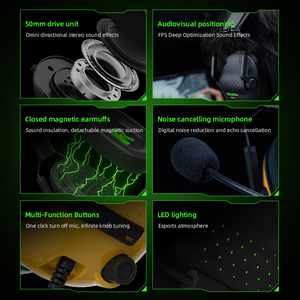 Tai nghe có dây âm thanh nổi 7.1 kênh ảo, jack 3.5mm, gập gọn, di động, có micro khử tiếng ồn ENC, dành cho chơi game - Product Image 6