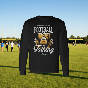 T-shirt humoristique à manches longues pour les week-ends, pour le football et les conversations sur le football - Product Image 3