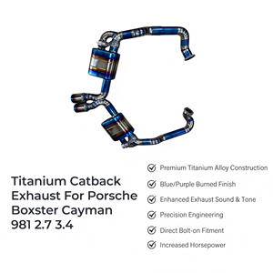 ท่อไอเสียแบบมีวาล์ว Vortex Bespoke Burnt Titanium Sport Sound สำหรับ Porsche Boxster Cayman 981 2.7 3.4 Tuning - Product Image 1