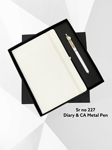 Premium A5 Diary Metal Pen <b>Gift</b> Set 100 Sheets UV Printed PU Hardcover Notebook for <b>Office</b> Business Use Corporate <b>Gifts</b> - Product Image 3