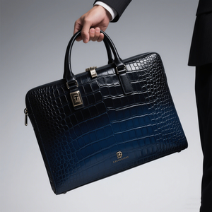 Sản xuất chính hãng người đàn ông da văn phòng kinh doanh Vai Túi Cá Sấu mô hình điều hành máy tính xách tay Túi cặp - Product Image 2