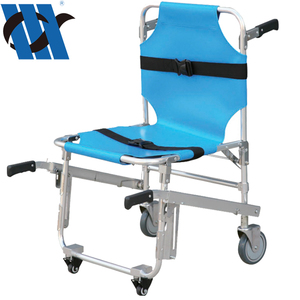 BDST207 Camilla de transferencia de pacientes discapacitados de emergencia médica cubierta de <span class=keywords><strong>PVC</strong></span> elevador de silla de escalera plegable Manual para ancianos