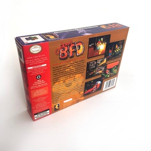 USA NTSC Conkers Box Retro 64 Bit <b>Game</b> Consoles English Thick Cardboard with Tray <b>Game</b> Cartridge Replacement for N64 - Product Image 5