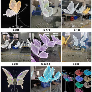 LEDA Lumières LED de décoration de mariage modernes et simples, lampe suspendue romantique en forme d'ailes de papillon pour fête - Product Image 5