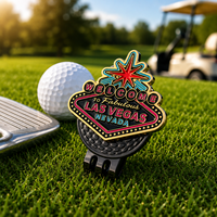Marcador de Pelota de Golf de Aleación de Zinc en Stock, Marcador Metálico para Gorra, Listo para Enviar, Venta al por Mayor, Regalo para Golfistas, Múltiples Diseños, a Granel