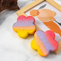 Bombes de bain relaxantes en forme de fleur colorée, parfumées à la rose, biologiques, naturelles, véganes, faites à la main, pour enfants, en coffret cadeau, marque privée