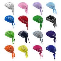 Topi Kerudung Bajak Laut Katun Murni, Bernapas, Menyerap Keringat, Motif Bunga Mete, Rajutan Tipis, Gaya Etnik, Durag