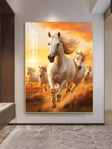 Décoration de luxe HD imprimé wallart <span class=keywords><strong>peinture</strong></span> <span class=keywords><strong>cheval</strong></span> <span class=keywords><strong>bleu</strong></span> cristal porcelaine décoration de la maison et LED <span class=keywords><strong>cheval</strong></span> <span class=keywords><strong>peinture</strong></span> - Product Image 4
