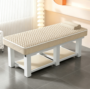Table de massage rose moderne, lit de spa en fer, table de soin du visage avec appui-tête intégré pour salon et usage domestique - Product Image 2