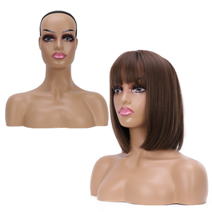 عبس عارضة أزياء واقعية أسود مزدوج الكتف نموذج سلسلة حزام نفخ شعر مستعار رئيس العفن وشاح الحرير صورة دعامة حجم كبير - Product Image 4