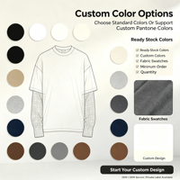T-shirt décontracté pour homme à manches longues, motif à carreaux, couleur contrastée, style streetwear oversize, à porter en automne et au printemps