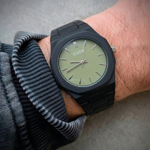 Montre en alliage pour homme CILOA, design sportif vert, 20 mm, aiguille simple, mouvement à quartz étanche, haute qualité, personnalisable, cadeau - Product Image 5