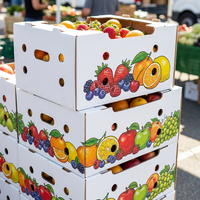 Caja de Cartón para Fruta Fresca Personalizada y Reciclable con MOQ Bajo, Caja de Fruta de Cartón Corrugado Certificado
