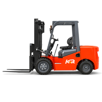 Chariot élévateur à contrepoids à moteur thermique de 3,5 tonnes de qualité industrielle, chariot élévateur diesel robuste pour la manutention de marchandises en vrac en extérieur