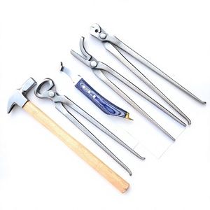 Professional Farrier Horse Hoof Repair Tool Kit Stainless Steel Hoof Nippers Nail <b>Puller</b> Hoof Knife Clinch Cutter Rasp Hammer - Product Image 1
