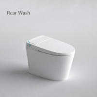 WC intelligent avec bidet frontal, fonction lavage féminin et anal, siège chauffant et télécommande