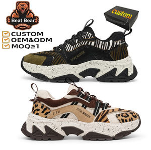 Zapatillas Retro de cuero de ante para <span class=keywords><strong>mujer</strong></span> de primavera, zapatillas deportivas para correr con estampado de leopardo de fondo grueso para exteriores, zapatillas de tenis personalizadas para <span class=keywords><strong>mujer</strong></span> - Product Image 1