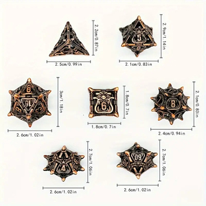 Cross-border Metal Hollow Big Mouth Dice Set Adult Toy Cthulhu Tabletop RPG Multi-sided Number DND Trpg <strong>Game</strong> Promotional <strong>Gift</strong> - Product Image 3