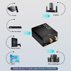 Convertidor Adaptador de <span class=keywords><strong>Audio</strong></span> Digital Óptico <span class=keywords><strong>Coaxial</strong></span> <span class=keywords><strong>a</strong></span> Analógico Estéreo, Incluye <span class=keywords><strong>Cable</strong></span> Óptico y <span class=keywords><strong>Cable</strong></span> RCA - Product Image 2