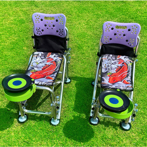 Aluminum Alloy Fishing <b>Chair</b> Portable Folding With Backrest And Cup Holder For Outdoor Use - Product Image 2