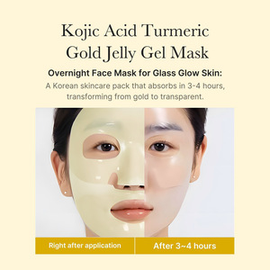 Masque Gel au Curcuma Hydratant et Réparateur pour le Visage, Transparent, au Collagène, Dissolvable et Absorbable - Product Image 4