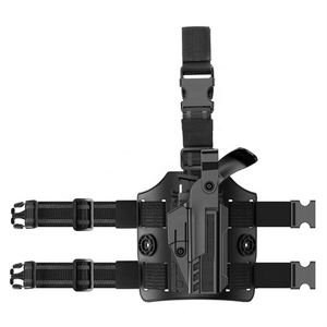 Étui tactique en cuir avec sangle de cuisse antidérapante et attache rapide pour suspension à la taille ou à la jambe - Product Image 3