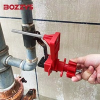 BOZZYS Bloqueo de válvula de bola universal de un solo brazo de acero de 40mm con abrazadera de válvula para bloqueo de puertas y compuertas