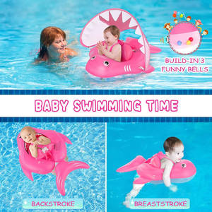 Nuovo Anello Gonfiabile per Neonati con Parasole, Anello da Nuoto Anti-Ribaltamento in PVC Ecologico - Product Image 5