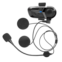 Système de communication pour casque de moto, écouteurs audio sans fil avec microphone à réduction de bruit et étanches pour la musique pendant la conduite