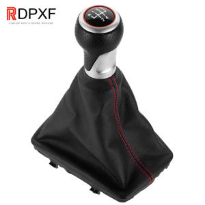 Pour <span class=keywords><strong>Audi</strong></span> A4 S4 B8 8k A5 <span class=keywords><strong>Q5</strong></span> S-Line 07-15, housse de levier de vitesses en cuir pour voiture, accessoires de voiture 5/6 vitesses, pommeau de levier de vitesses. - Product Image 1