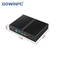 Mini PC Industrial Sin Ventilador Intel J1900 J1800 N2840 Quad Core 2.0GHz DDR3L Doble GbE HDMI VGA 6 USB para Automatización