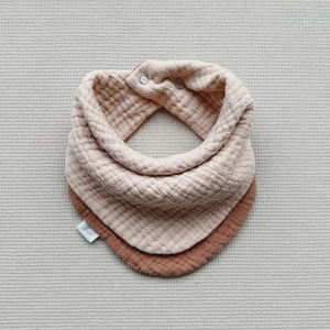 منديل رضيع موسلين حسب الطلب من المصنع ، مريلة موسلين مخصصة مزدوجة الوجهين ، ربطة قطنية قابلة للعكس - Product Image 4