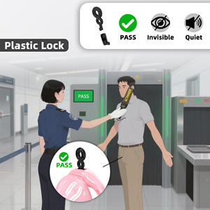 Jaula de Castidad Masculina Ligera de Resina, Jaula de Castidad Masculina, Equipo de Bondage y Juguete Sexual para Hombres, Incluye 6 Anillos (Rosa) - Product Image 6