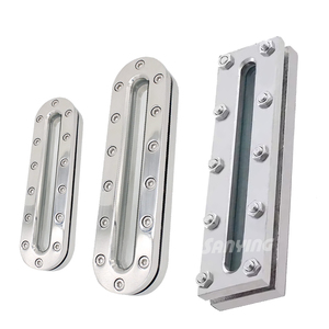 Food Grade In-Line Flow Sight Glass, tipe panjang bulat tangki persegi panjang dengan indikator Diopter permukaan dipoles tekanan rendah - Product Image 1