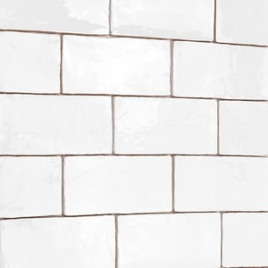 Piastrella Bianca Brent 7,5 X 15 Cm, Spessore 9 Mm, Finitura Lucida, Bordi Irregolari - Product Image 5