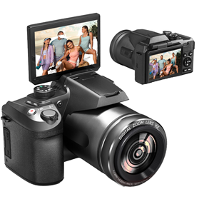 Appareil photo numérique reflex numérique 4K UHD OEM avec zoom optique 12x, écran rotatif 3,0 pouces, flash haute vitesse, application Wi-Fi pratique et zoom optique 12x pour la photographie animalière - Product Image 1