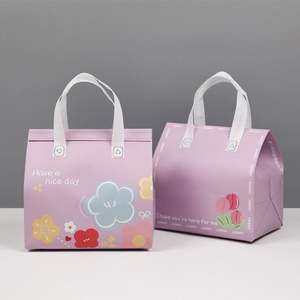 Bolsa Térmica Portátil Naranja para Entrega de Comida y Café, Personalizada, Desechable, Autoadhesiva, Impermeable, de Tela No Tejida - Product Image 1