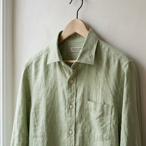 <span class=keywords><strong>Tissu</strong></span> en <span class=keywords><strong>lin</strong></span> pur de haute qualité 100% - <span class=keywords><strong>Vert</strong></span> clair - Écologique - Respirant - Pour vêtements et textiles de maison - Product Image 5