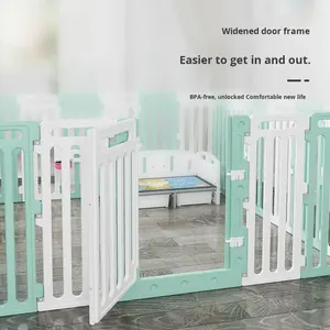 90Cm Hoge Indoor Plastic Grote Hondenhok Effen Patroon Huisdieromheining Voor Middelgrote Grote Honden Opvouwbare Box Afneembare Kooi Met Deur - Product Image 2