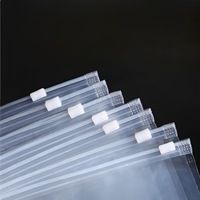 Sac à fermeture éclair pour vêtements en PE/CPE imperméable de qualité supérieure, avec un côté transparent et un côté givré, pour l'emballage de vêtements de luxe, t-shirts, vente au détail