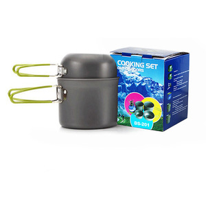 Tốt nhất bán ngoài trời <span class=keywords><strong>Cookware</strong></span> Set cho 1-2 Người cắm trại bếp đặt nồi kết hợp di động dã ngoại Bếp Bộ đồ ăn - Product Image 6