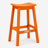 Tabouret de bar extérieur résistant aux UV, personnalisé en HDPE, pour patio, îlot de cuisine, bord de piscine