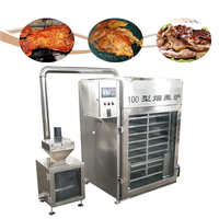 Horno ahumador de parrilla de barbacoa de carbón comercial para fumar bagre pavo y carnes marinadas