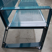 Revêtement en poudre en acier perforé extérieur jardin banquette banc meubles
