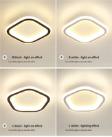 Plafonnier LED Nordique Moderne 18W 24W Haute Efficacité 120 lm/W 3 Températures de Couleur Modifiables Base en Fer pour Couloir, Hall d'Entrée et Appartement