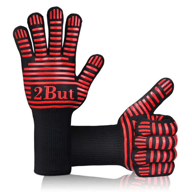 Aramid Barbeque Oven Mitts Extreme Heat Resistant BBQ Grill Gloves For Kitchen Cooking